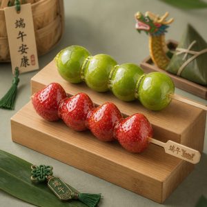 甜一口端午糖葫蘆禮盒|草莓糖葫蘆+奇異果糖葫蘆雙入組,冰糖裹覆晶亮飽滿,節慶限定竹籤刻字,台灣手工糖葫蘆伴手禮推薦
